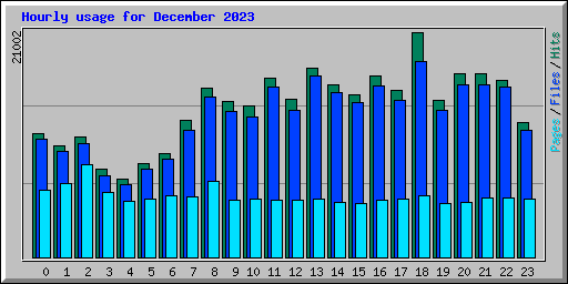 Hourly usage for December 2023