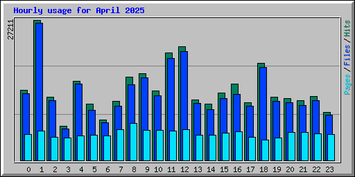 Hourly usage for April 2025
