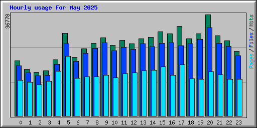 Hourly usage for May 2025