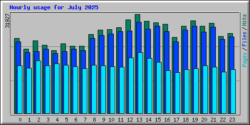 Hourly usage for July 2025
