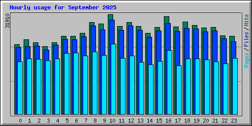 Hourly usage for September 2025